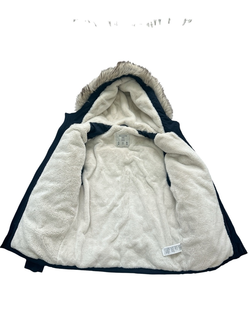 abercrombie kids Navy Puffer Coat - Picture 3 of 8